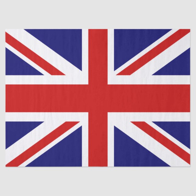 Papel De Seda Bandera de Union Jack del Reino Unido (Anverso)