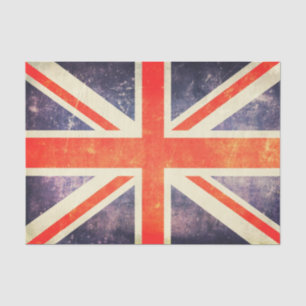 Papel De Seda Bandera de Union Jack del vintage