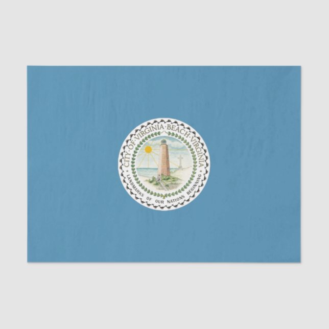Papel De Seda Bandera de Virginia Beach (Virginia, Estados Unido (Anverso)