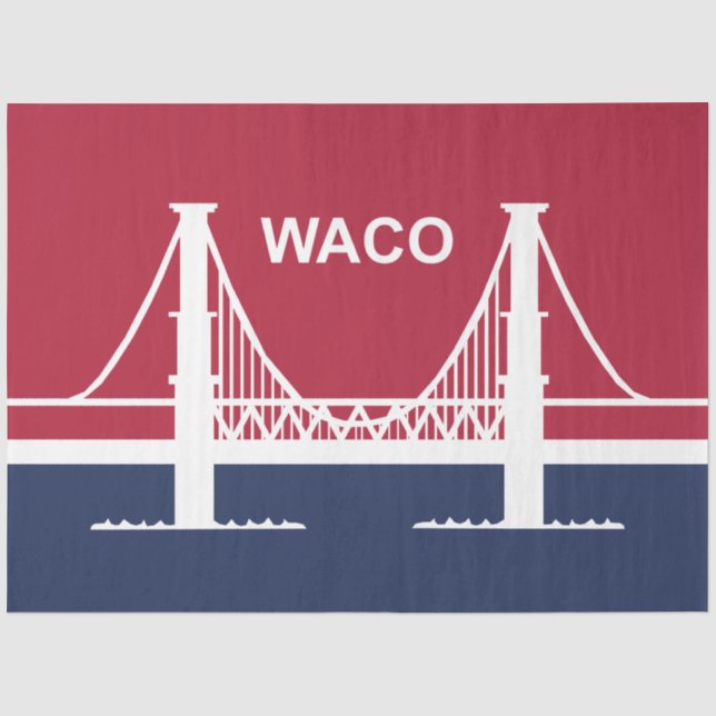 Papel De Seda Bandera de Waco (Texas, Estados Unidos) (Anverso)