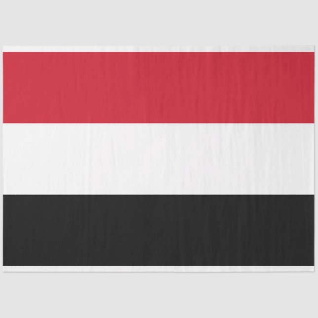 Papel De Seda Bandera de Yemen (Anverso)