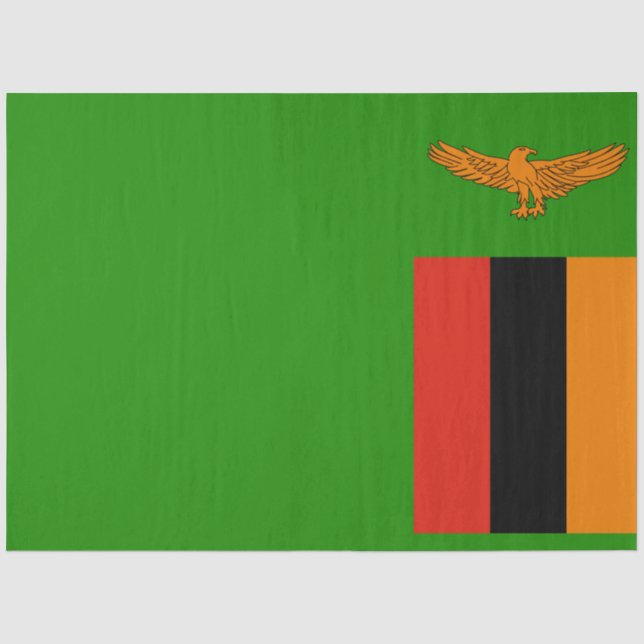Papel De Seda Bandera de Zambia (Anverso)