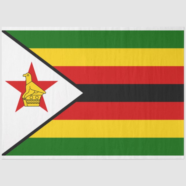 Papel De Seda Bandera de Zimbabue (Anverso)