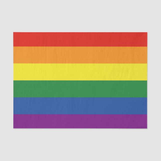 Papel De Seda Bandera del arco iris del orgullo gay (Anverso)