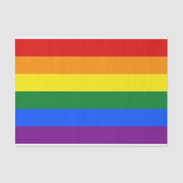 Papel De Seda Bandera del arco iris (LGBT) (Anverso)