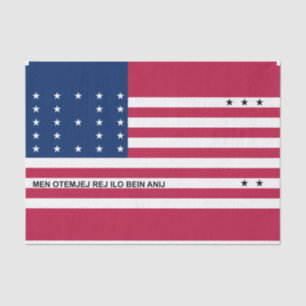 Papel De Seda Bandera del atolón patriótico de Bikini
