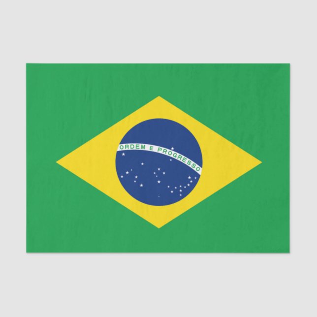 Papel De Seda Bandera del documento de té de Brasil (Anverso)