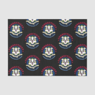 PAPEL DE SEDA BANDERA DEL ESTADO CONSTITUCIONAL DE CONNECTICUT