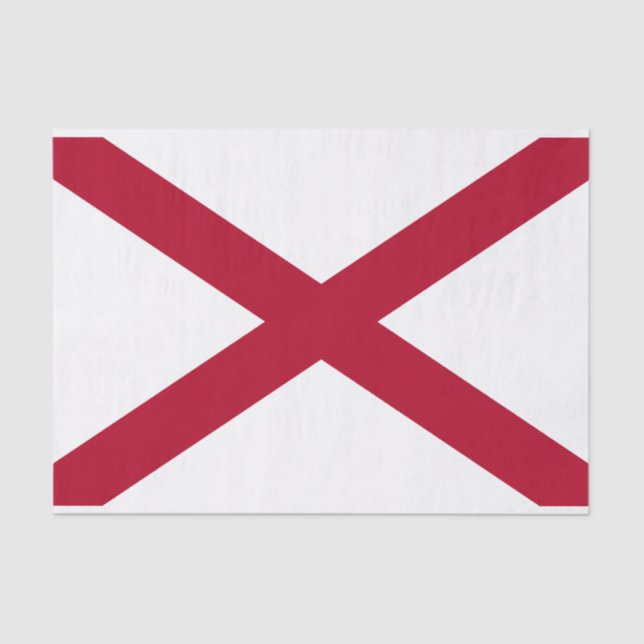 Papel De Seda Bandera del estado de Alabama (Anverso)