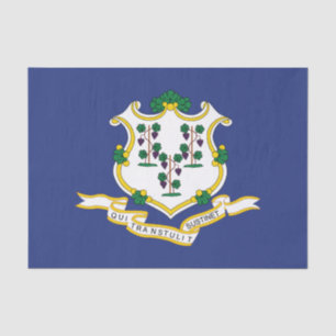 Papel De Seda Bandera del estado de Connecticut