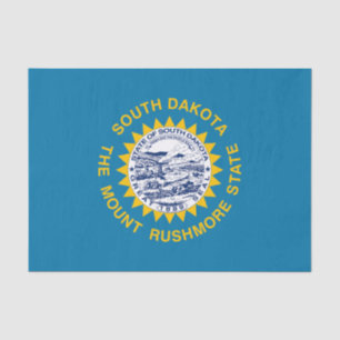 Papel De Seda Bandera del Estado de Dakota del Sur