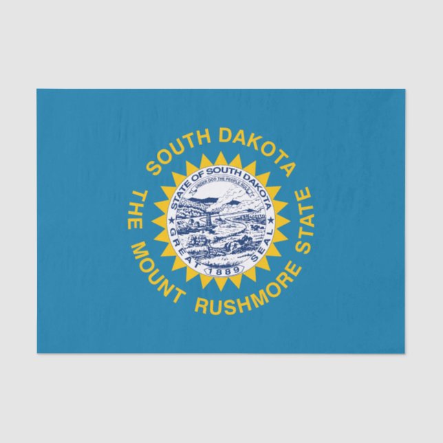 Papel De Seda Bandera del Estado de Dakota del Sur (Anverso)