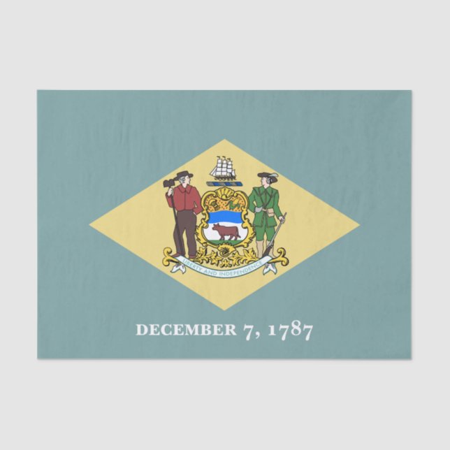 Papel De Seda Bandera del estado de Delaware (Anverso)