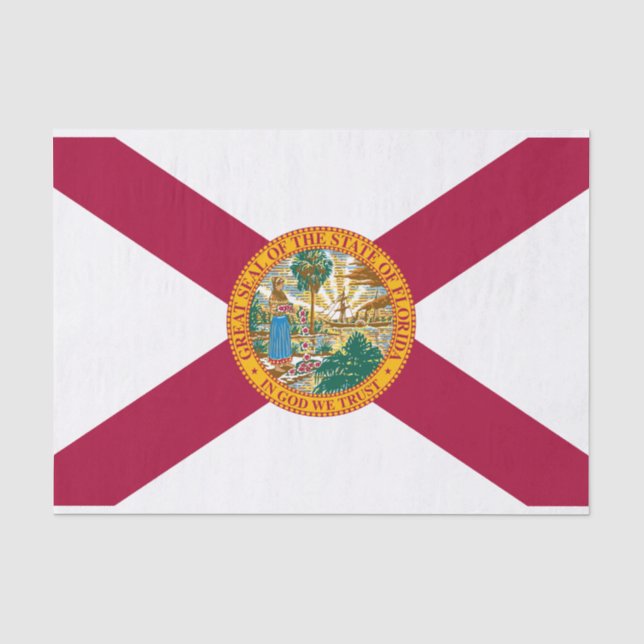 Papel De Seda Bandera del estado de Florida (Anverso)