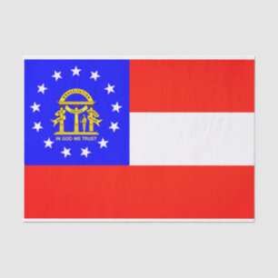 Papel De Seda Bandera del Estado de Georgia Tissue Paper