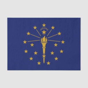 Papel De Seda Bandera del Estado de Indiana