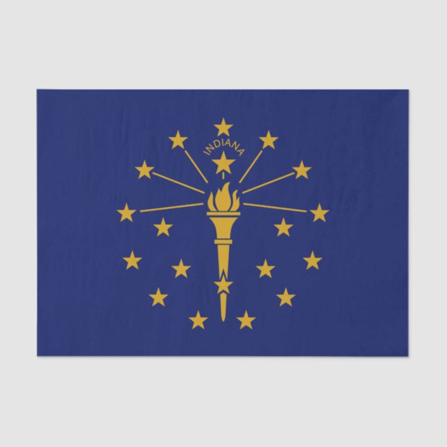Papel De Seda Bandera del Estado de Indiana (Anverso)
