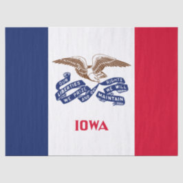 Papel De Seda Bandera del Estado de Iowa