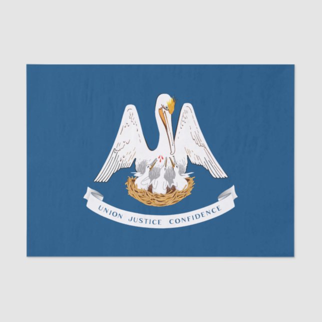 Papel De Seda Bandera del estado de Louisiana (Anverso)