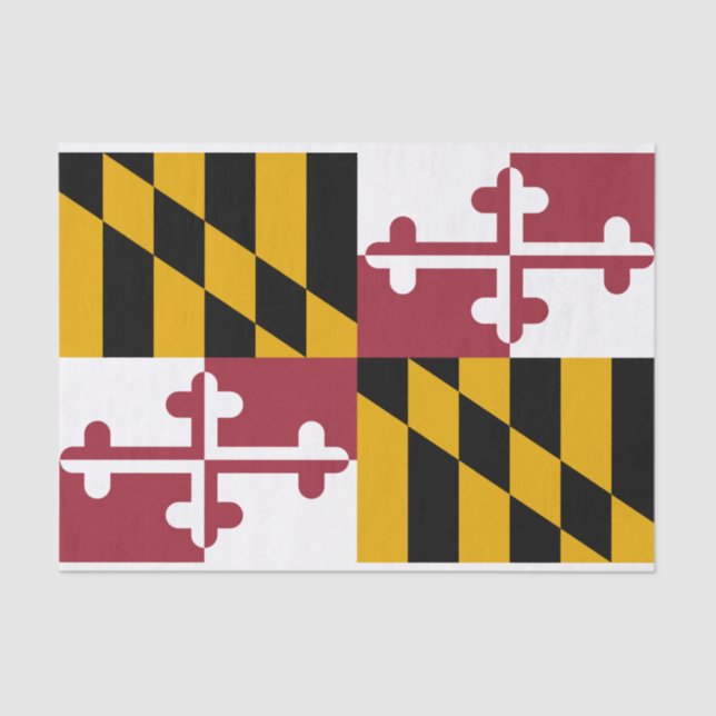 Papel De Seda Bandera del Estado de Maryland (Anverso)