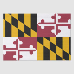 Papel De Seda Bandera del Estado de Maryland