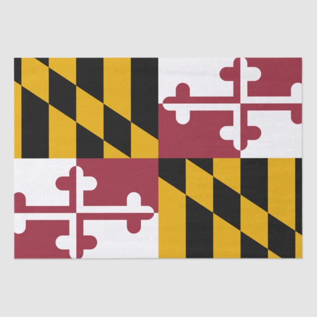 Papel De Seda Bandera del Estado de Maryland (Anverso)