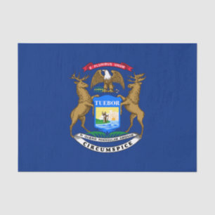 Papel De Seda Bandera del estado de Michigan