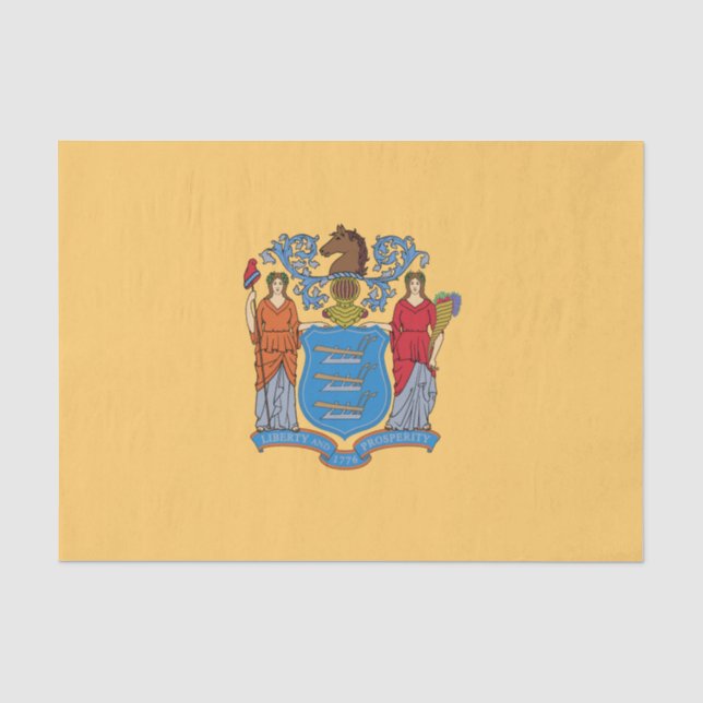 Papel De Seda Bandera del Estado de Nueva Jersey (Anverso)