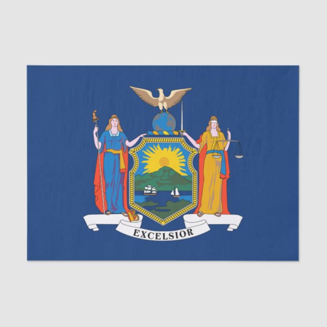 Papel De Seda Bandera del Estado de Nueva York (Anverso)