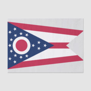 Papel De Seda Bandera del Estado de Ohio