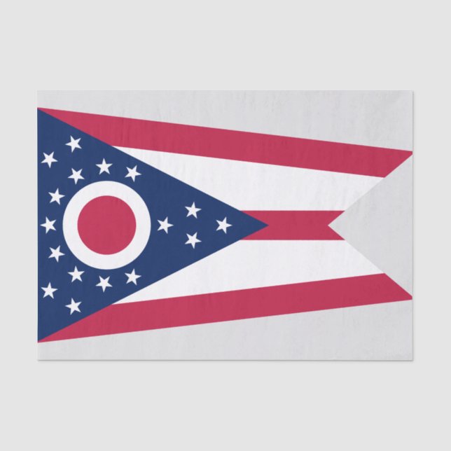 Papel De Seda Bandera del Estado de Ohio (Anverso)