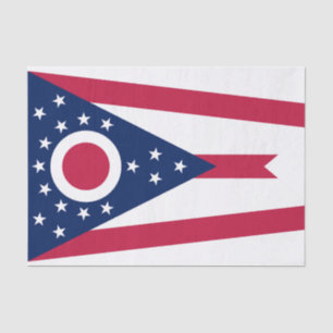 Papel De Seda Bandera del Estado de Ohio