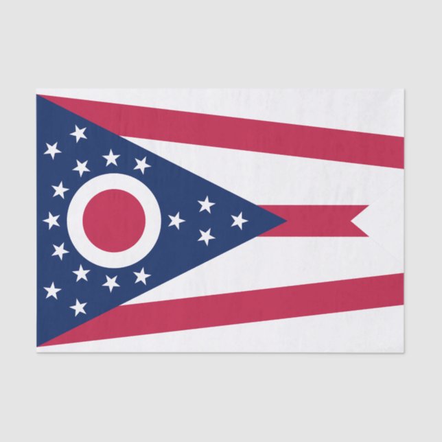 Papel De Seda Bandera del Estado de Ohio (Anverso)