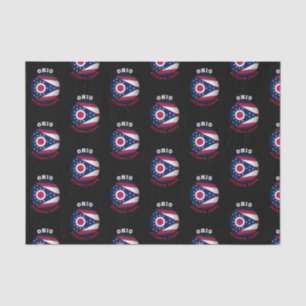 PAPEL DE SEDA BANDERA DEL ESTADO DE OHIO BUCKEYE