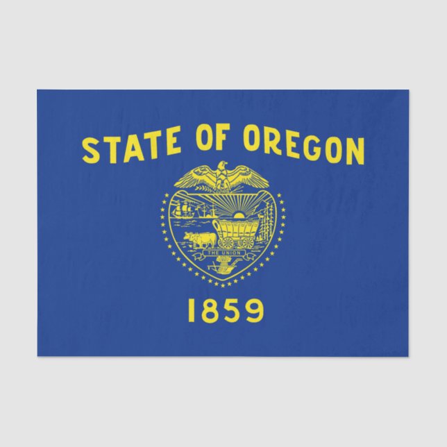Papel De Seda Bandera del Estado de Oregon (Anverso)