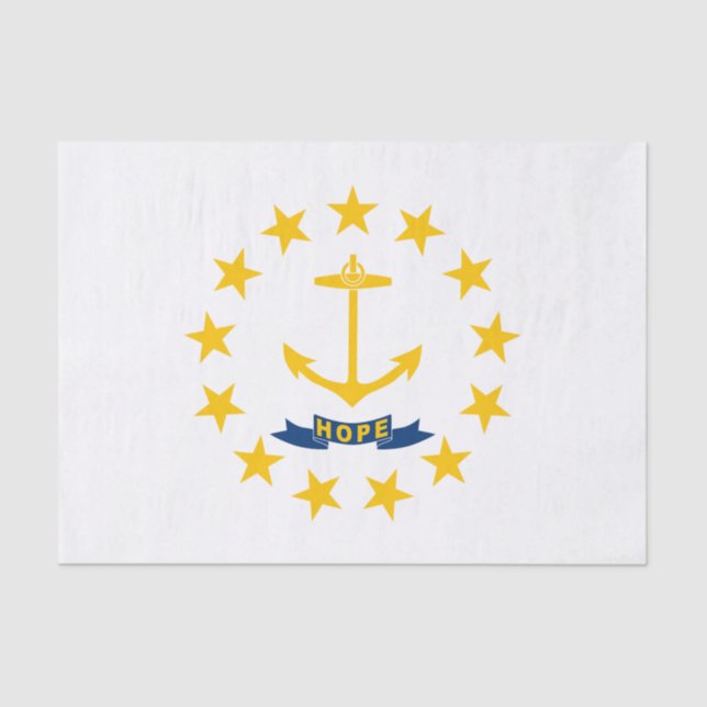 Papel De Seda Bandera del estado de Rhode Island (Anverso)