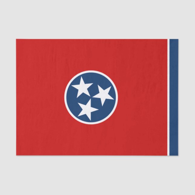 Papel De Seda Bandera del Estado de Tennessee (Anverso)