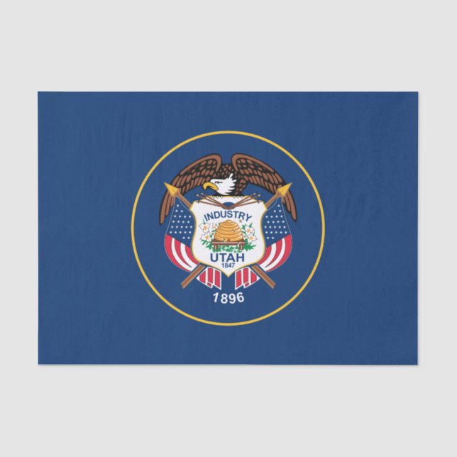 Papel De Seda Bandera del Estado de Utah (Anverso)