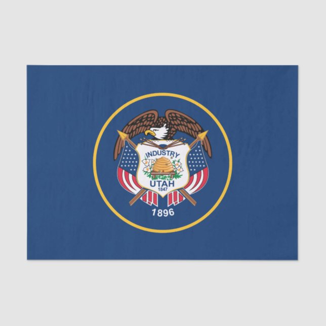 Papel De Seda Bandera del estado de Utah (Anverso)
