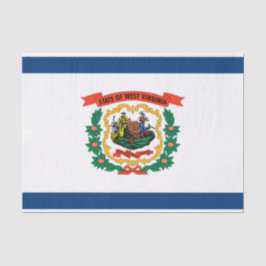 Papel De Seda Bandera del Estado de Virginia Occidental