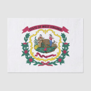 Papel De Seda Bandera del Estado de Virginia Occidental