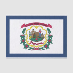 Papel De Seda Bandera del Estado de Virginia Occidental