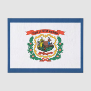Papel De Seda Bandera del Estado de Virginia Occidental