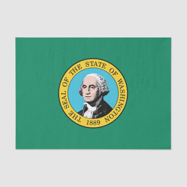 Papel De Seda Bandera del Estado de Washington (Anverso)