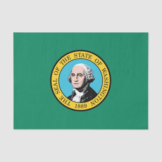 Papel De Seda Bandera del Estado de Washington (Anverso)
