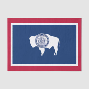 Papel De Seda Bandera del estado de Wyoming