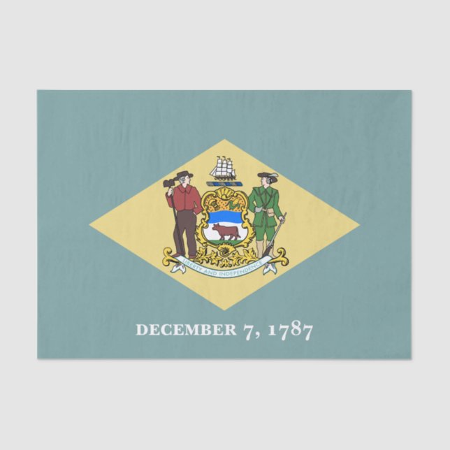 Papel De Seda Bandera del estado Delaware (Anverso)