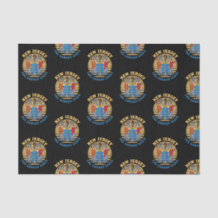 PAPEL DE SEDA BANDERA DEL ESTADO JARDÍN DE NUEVA JERSEY