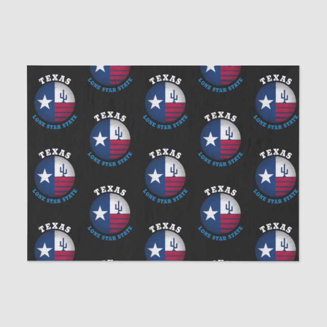 PAPEL DE SEDA BANDERA DEL ESTADO LONE STAR DE TEXAS (Anverso)