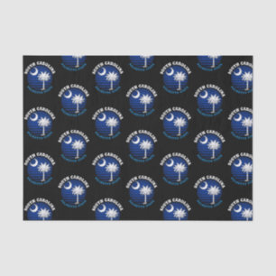 PAPEL DE SEDA BANDERA DEL ESTADO PALMETTO DE CAROLINA DEL SUR